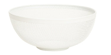 Moderner Obstkorb Früchtekorb Obstschale aus Metall weiß 26x12 cm - Lifestyle & More