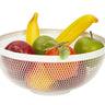 Moderner Obstkorb Früchtekorb Obstschale aus Metall weiß 26x12 cm - Lifestyle & More