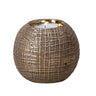 Moderner Teelichthalter Teelichtleuchte Windlicht aus Keramik gold 11x9 cm - Lifestyle & More