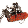 Moderner Wein Flaschenhalter Motorrad mit Paar aus Metall in silber Höhe 23 cm Breite 36 cm - Lifestyle & More
