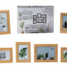 Modernes Bilderrahmen Fotorahmen Set 6 - teilig zum Stellen und Hängen inklusive Geschenkbox hellbraun - Lifestyle & More