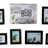 Modernes Bilderrahmen Fotorahmen Set 6 - teilig zum Stellen und Hängen inklusive Geschenkbox schwarz - Lifestyle & More