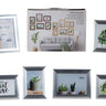 Modernes Bilderrahmen Fotorahmen Set 6 - teilig zum Stellen und Hängen inklusive Geschenkbox silber - Lifestyle & More