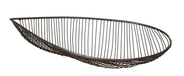 Obstkorb Früchtekorb Etagere Obstschale aus Metall Schwarz 27x42 cm - Lifestyle & More