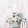 Riesen Teddybär Kuschelbär 130 cm Groß XL weiß Plüschbär Kuscheltier samtig weich - Lifestyle & More
