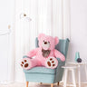 Riesen Teddybär Kuschelbär 90 cm Groß pink Plüschbär Kuscheltier samtig weich - Lifestyle & More
