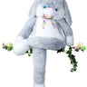 Riesiges Plüschtier Hase XXL 150 cm groß weiß/grau Plüschbär Kuscheltier - Lifestyle & More