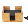 Schiefer Untersetzer Set (6 Stück) inkl. Holzbox – Dekorative Untersetzer aus 100% Natur Schiefer - Lifestyle & More