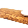 Servierbrett Servierplatte aus hochwertigem Olivenholz inklusive Dipschale | Vesperbrett | 28x13 cm - Lifestyle & More