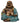 Skulptur Dekofigur Buddha aus Kunststein gold/mint grün Höhe 23cm Breite 22cm - Lifestyle & More