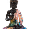 Skulptur Dekofigur Buddha Colorful Art aus Kunststein schwarz/bunt Höhe 26cm Breite 16cm - Lifestyle & More