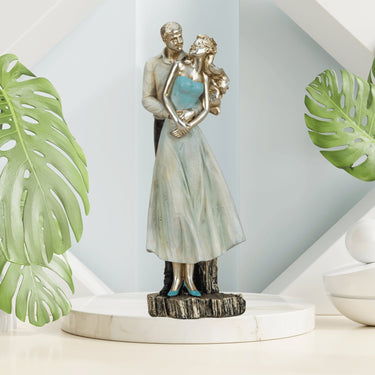 Skulptur Dekofigur Liebespaar mehrfarbig aus Kunststein Höhe 26,5cm Breite 9cm - Lifestyle & More