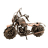 Skulptur Dekofigur Motorrad aus Metall kupferfarben Länge 22 cm Höhe 15 cm - Lifestyle & More