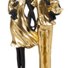 Skulptur Dekofigur Paar mit 2 Kindern stehend gold aus Kunststein Höhe 29,5cm Breite 14cm - Lifestyle & More