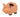 Spardose Sparschwein mit Hammer aus Keramik orangefarben 15x10 cm - Lifestyle & More