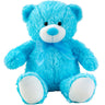 Teddybär Kuschelbär Blau mit Schleife 50 cm groß Plüschbär Kuscheltier samtig weich - Lifestyle & More