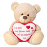 Teddybär Kuschelbär mit Herz und Aufschrift 30 cm groß Plüschbär Kuscheltier samtig weich - Lifestyle & More