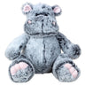 Teddybär Kuschelbär Nilpferd Hippo grau sitzend Plüschbär Kuscheltier samtig weich (32 cm) - Lifestyle & More