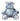 Teddybär Kuschelbär Nilpferd Hippo grau sitzend Plüschbär Kuscheltier samtig weich (32 cm) - Lifestyle & More