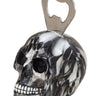 Totenkopf als Flaschenöffner schwarz/weiß aus Poly/Metall Höhe 8,5cm Breite 7cm - Lifestyle & More