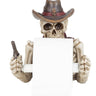 Totenkopf "Cowboy" als Toilettenpapierhalter aus Polyresin 20x21 cm - Lifestyle & More