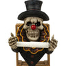 Totenkopf mit Zylinder & roter Clowns - Nase als Toilettenpapierhalter Toilettenrollenhalter 22x31,5cm - Lifestyle & More