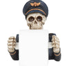 Totenkopf "Pilot" als Toilettenpapierhalter aus Polyresin 19x21 cm - Lifestyle & More