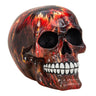 Totenkopf Skulptur Dekofigur aus Polyresin rot/schwarz Höhe 12cm Breite 15cm - Lifestyle & More