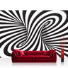 Vlies Fototapete 3D Tapete Abstrakt Linien Kreisel 3D schwarz - weiß - Lifestyle & More