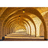 Vlies Fototapete Arched Stone Colonnades Architektur Tapete 3D Perspektive Gewölbe Säulen Sandstein - Lifestyle & More