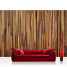 Vlies Fototapete Bambus Tapete gold gelb beige Wald Bambuswald Dschungel Natur Bäume orange - Lifestyle & More
