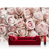 Vlies Fototapete Blumen Tapete Blumen Rose Blüten Natur Liebe Love Blüte Weiß rosa - Lifestyle & More