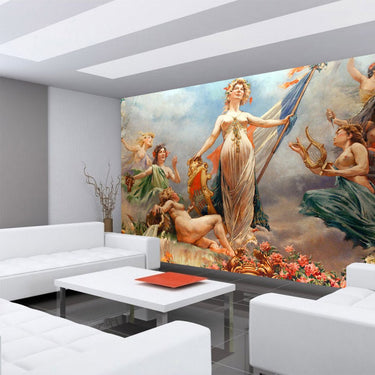 Vlies Fototapete classical Fresco - Cahors Theater Kunst Tapete Kunst Fresco Frankreich Wandgemälde - Lifestyle & More