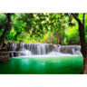 Vlies Fototapete Deep Forest Waterfalls Natur Tapete Wasserfall Bäume Wald Thailand See Wasser Meer - Lifestyle & More