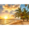 Vlies Fototapete Dream Beach Strand Tapete Strand Meer Sonnenaufgang Beach Wasser Blau - Lifestyle & More
