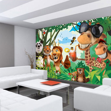 Vlies Fototapete Jungle Animals Party II Kindertapete Tapete - Lifestyle & More