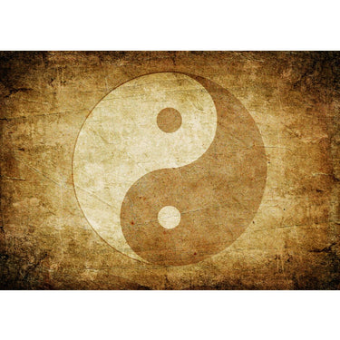 Vlies Fototapete Kunst Tapete Abstrakt Yin Yang Beige Ruhe braun - Lifestyle & More
