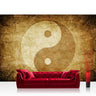 Vlies Fototapete Kunst Tapete Abstrakt Yin Yang Beige Ruhe braun - Lifestyle & More