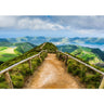 Vlies Fototapete Landschaft Tapete Berge Aussicht Alpen Urlaub wandern grün - Lifestyle & More