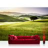 Vlies Fototapete Landschaft Tapete Feld Natur Ausblick Berge Sonne beige - Lifestyle & More