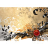 Vlies Fototapete Metall Flower - Ornaments Ornamente Tapete Orchidee Blumen Blumenranke Metal - Lifestyle & More