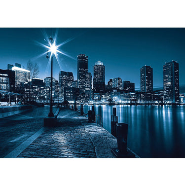 Vlies Fototapete New York Lichter Fluss blau - Lifestyle & More