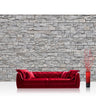 Vlies Fototapete Steinwand Tapete Steinwand Steinoptik Steine Wand Mauer Steintapete grau - Lifestyle & More