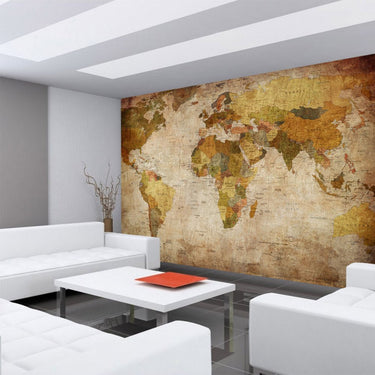 Vlies Fototapete Vintage Atlas Welt Tapete Weltkarte Antik Atlaskarte Atlanten Karte Atlas braun - Lifestyle & More