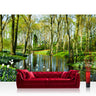 Vlies Fototapete Wald Bäume Natur Frühling Wasser Sonne braun - Lifestyle & More