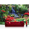 Vlies Fototapete Wald Tapete Wasserfall Urwald Pflanzen Baum Natur grün - Lifestyle & More