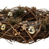 Weihnachtlicher Adventskranz rund mit gold/brauner Dekoration für Teelichter ⌀ 34 cm - Lifestyle & More