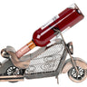 Wein - Flaschenhalter "Motorrad" mit Weinkorkenbehälter aus Metall 39x24 cm - Lifestyle & More