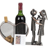 Wein - Flaschenhalter "Tanzendes Paar" inkl. Weinkorkenbehälter Metall 34x25 cm - Lifestyle & More