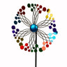 Windrad Windspiel mehrfarbig aus Metall als Gartenstecker Höhe 112 cm ⌀ 31 cm - Lifestyle & More